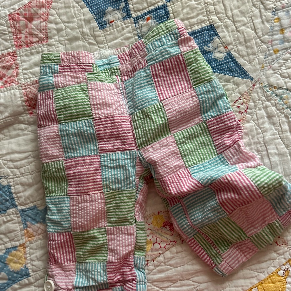 Gymboree Colorful Patchwork Toddler Girls Seersucker Bottoms